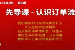 熊猫交易学社黄金VIP系统课：SMC订单流交易课程