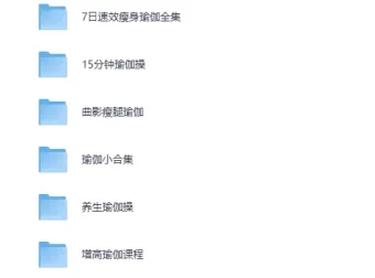 美女健身必备：七大系列瑜伽课程合集