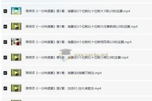 周根项《一分钟速算》40集：幼儿数学启蒙之指算法与加减乘除法