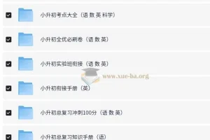 小升初语数英等多科目总复习资料合集