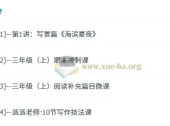 派派阅读：3年级（上）阅读寒假班【1月营】