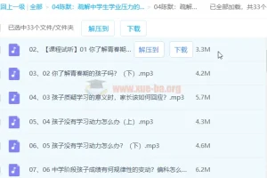 陈默：疏解中学生学业压力的31个药方（2.0版）音频