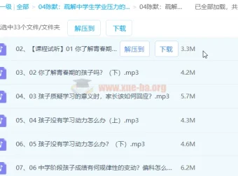 陈默：疏解中学生学业压力的31个药方（2.0版）音频