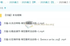 万猛2025高三高考生物冲刺班课程