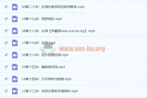 杨晓松中国地理：初一地理21讲全套（七年级地理微课堂）