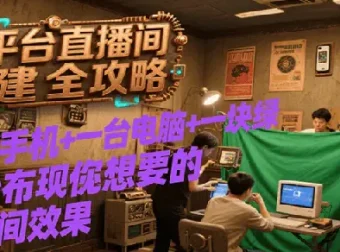 多平台直播间搭建全攻略：一部手机、一台电脑与一块绿布打造理想直播效果