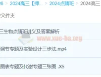 徐京 2024高三生物高考押题点睛班