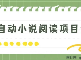 全自动小说阅读项目：纯脚本运营，小白可轻易上手