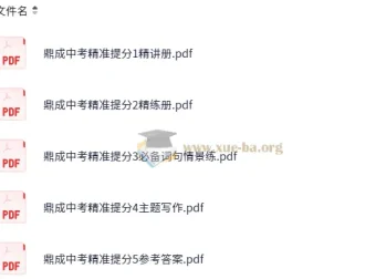 鼎成中考《2025中考精准提分（语数英）》资料