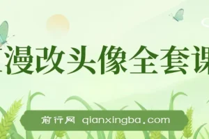 AI漫改头像实操变现全套课程：小白轻松上手