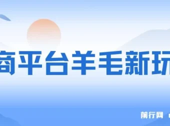 电商平台羊毛新玩法课程：可全天操作，简单上手