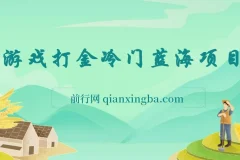 游戏打金冷门蓝海项目：手机简易操作，单机收益超100且可批量复制