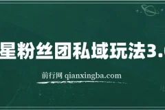 明星粉丝团私域玩法3.0：变现稳定且暴力的干货教程