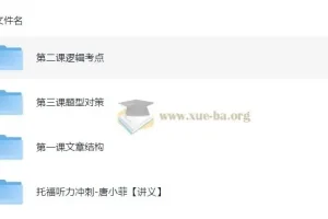 【英语学习】唐小菲托福听力冲刺课程