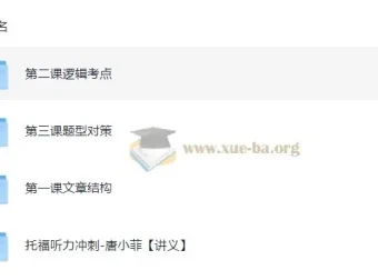 【英语学习】唐小菲托福听力冲刺课程