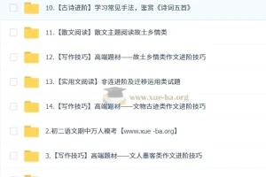 孙清珍初二语文读写素养培训班（秋下·全国版·A+）