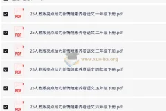 2025人教版小学语文亮点给力新情境素养卷