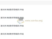 谢天洲洲叔小学数学思维课（1 – 4年级）