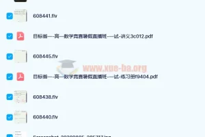 苏宇坚 2020 暑期高一数学竞赛目标省一班 14 讲课程（含讲义）