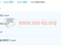 2023高考语文谢欣然一轮暑假班与秋季班（更新6讲）
