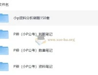 B站小P公考P神考公笔记汇总：判断推理、数量关系、资料分析