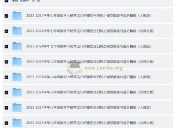 2023 – 2024学年常见几何模型全归纳之模型解读与提分精练