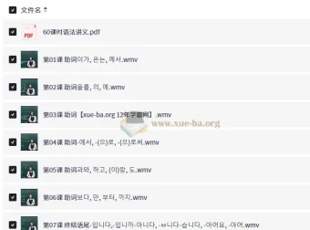 韩语初中级语法60课时课程