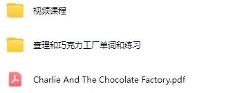 英语学习故事《查理和巧克力工厂》：MP4视频课程+单词练习+PDF扫描版