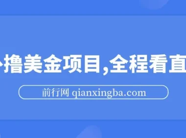 海外看直播撸美金项目教程：小白轻松上手
