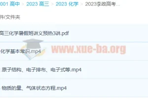 李政2023高考化学技巧小灶课