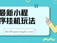 2024最新小程序挂机玩法：手机轻松操作，日入可达900+
