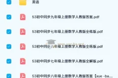 2024版《5·3初中同步》：多学科学习资料