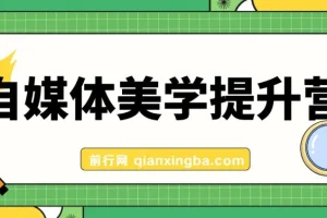 自媒体美学提升营：手把手提升品牌审美，打造调性博主（11节课）