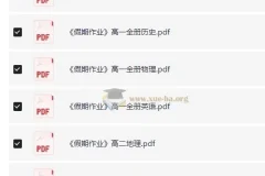 衡水金卷《衡中高一高二假期作业·2025版》
