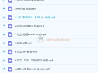 2025初三中考杨萌物理秋季上A+暑假课程