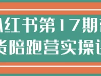 小红书第17期带货陪跑营实操课程