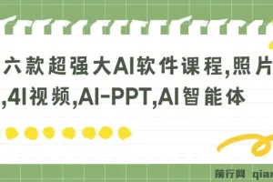 六款强大AI软件综合课程：照片说话唱歌、AI视频与PPT等