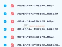 2024春 黄冈小状元作业本（人教版）