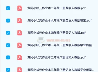 2024春 黄冈小状元作业本（人教版）