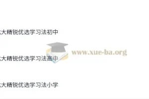 北大精锐优选学习法（小学 – 初中 – 高中版）PDF资源