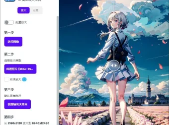 开源AI图像放大增强工具 Upscayl 绿色汉化版