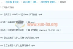 2024高三高考化学：高东辉化学二轮寒假班