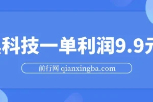 黑科技赚钱玩法：一单利润9.9元项目介绍