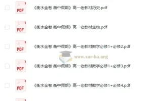 高中暑假：衡水金卷·衡中假期学习资料