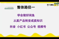 闲鱼无货源电商实战课程：零基础到月入1.5万