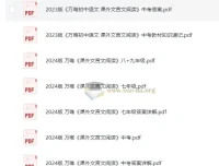 2024万唯初中语文课外文言文阅读