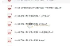 2024万唯初中语文课外文言文阅读