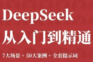 DeepSeek 从入门到精通：7大场景、50大案例与全套提示词