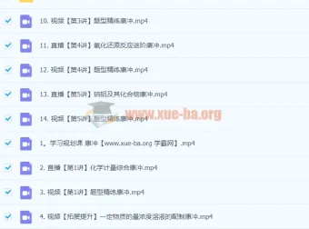 2024高三高考化学康冲一轮暑假课程