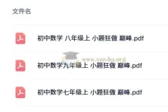 《小题狂做 巅峰版：苏科版7 – 9年级上册数学练习资料》